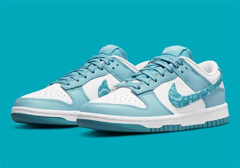 nike dunks low paisley|blue paisley dunks release date.